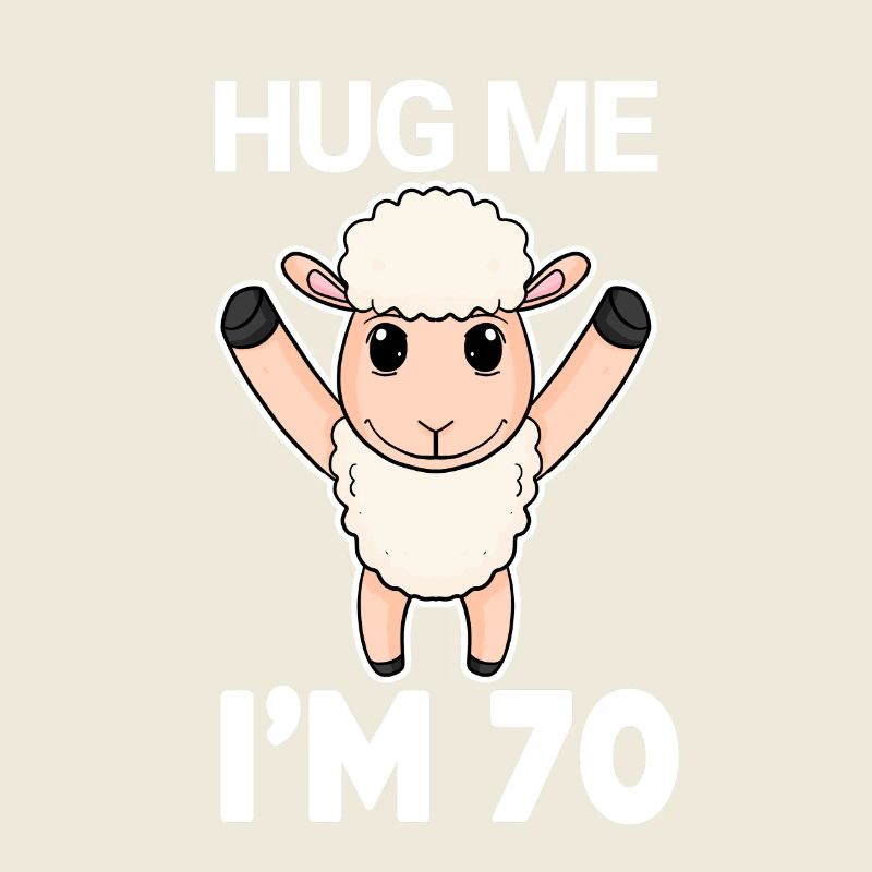 70 birthday - 70 years - hug