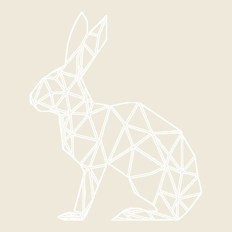 Geometric Rabbit Cute Lines Rabbit