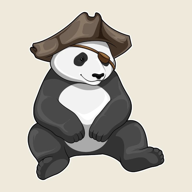 Chapeau de pirate panda