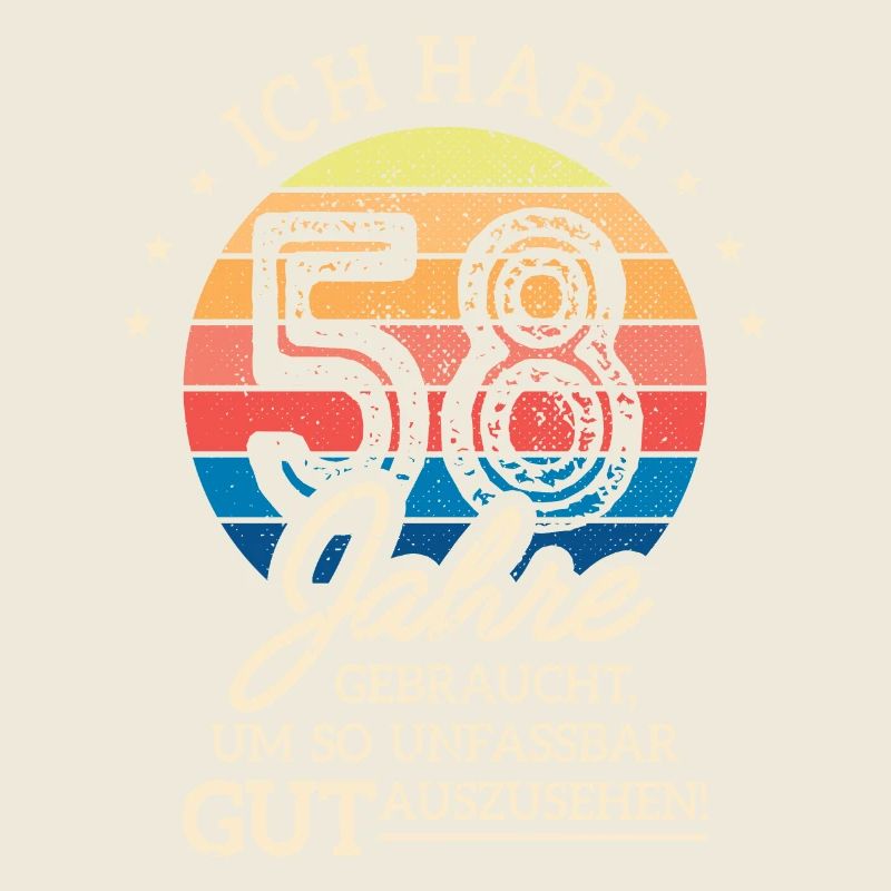 58. Geburtstag Geschenk Habe 58 Jahre Gebraucht