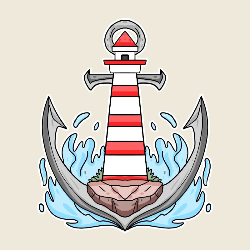 Anker Leuchtturm Mix Motiv