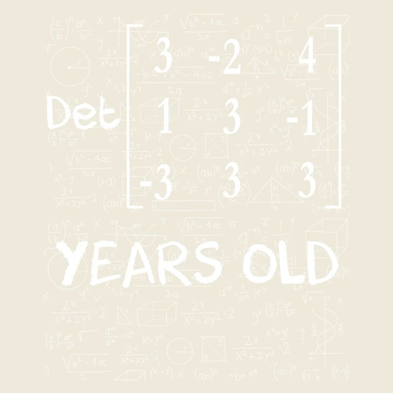 84th birthday 84 years matrix determinant