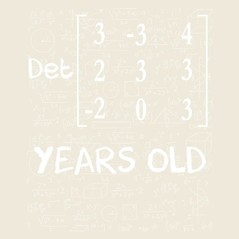 87e anniversaire 87 ans déterminant de matrice