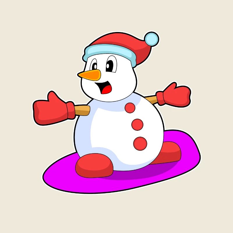 Snowboard de Noël Snowman