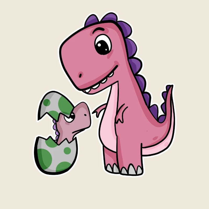 Dinosaur with Baby Dinosaur - Dino
