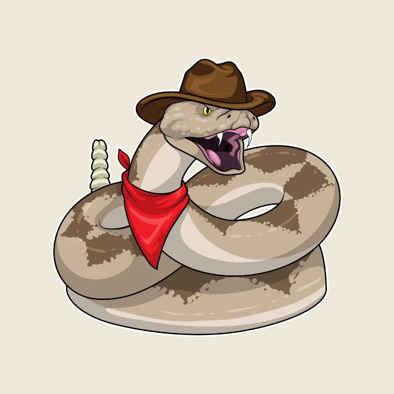 Chapeau de cowboy serpent