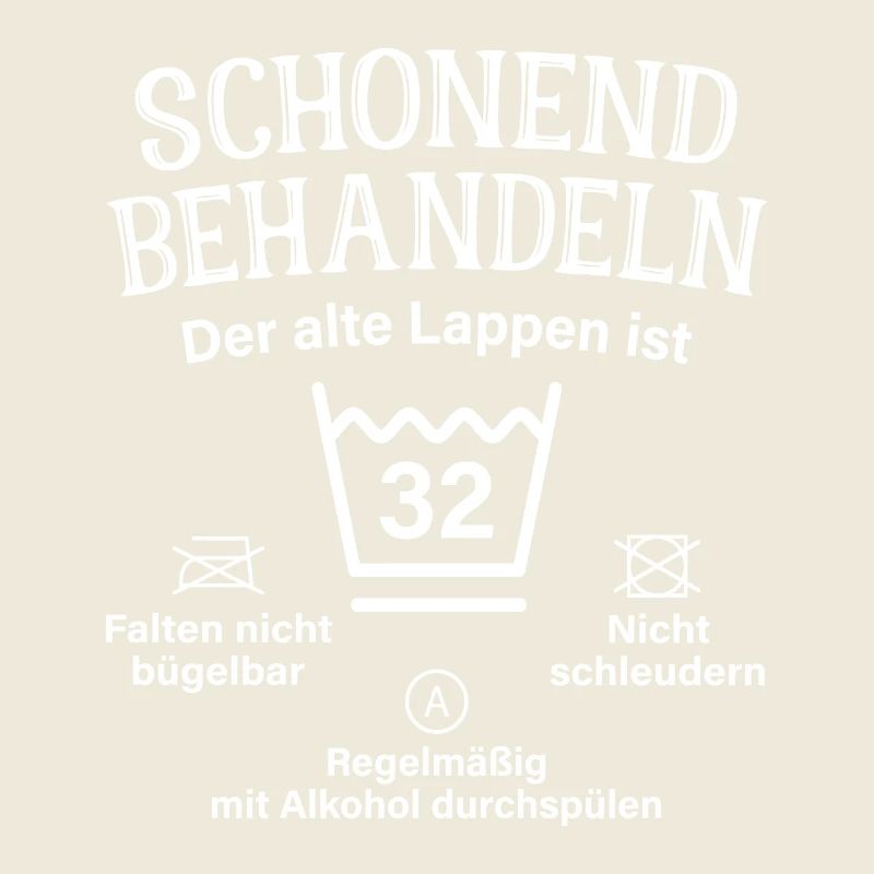 32. Geburtstag Schonend Behandeln Alte Lappen 32