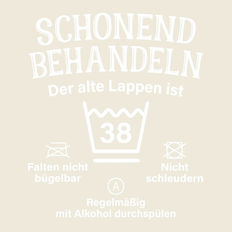 38. Geburtstag Schonend Behandeln Alte Lappen 38