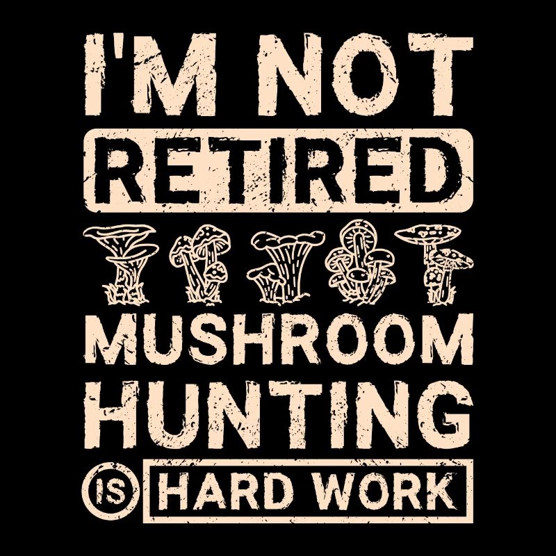 Pensioner retired Mushroom Hunting is hard work