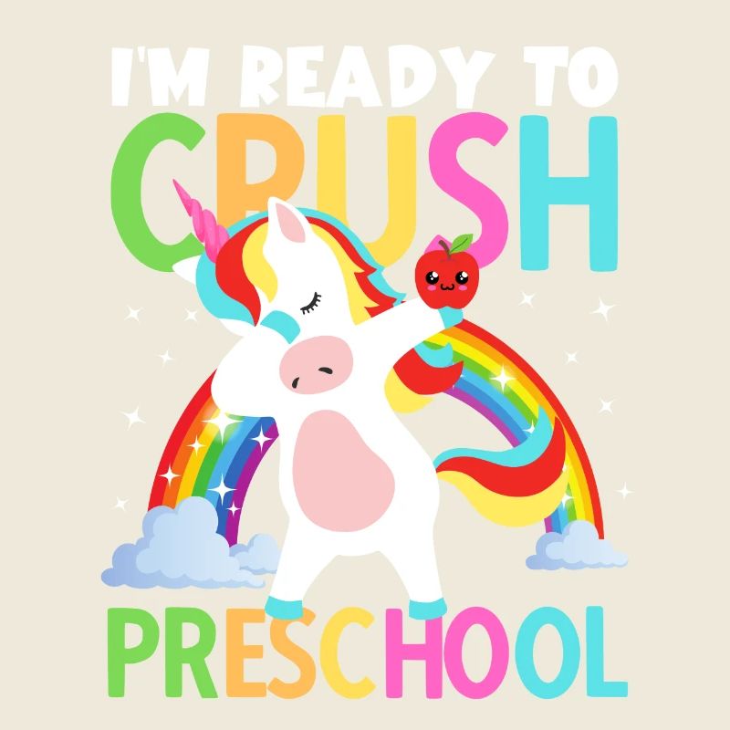 Zurück zur Schule bin ich bereit, Vorschulmädchen zu zerquetschen