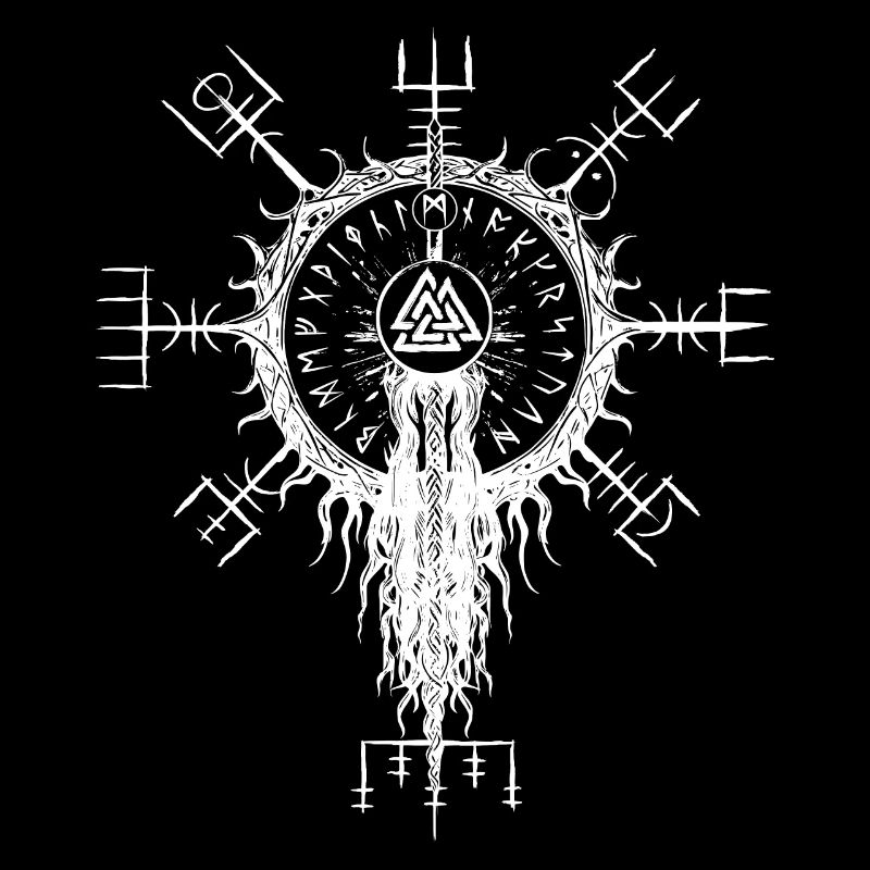 Vegvisir Viking Runes Compass Wotan's Knot