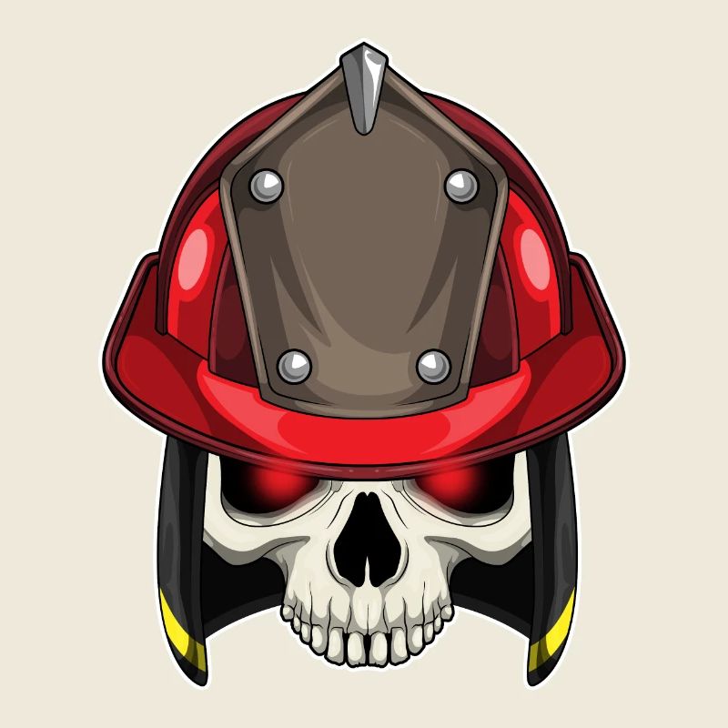 Skull Firefighter Fire Brigade