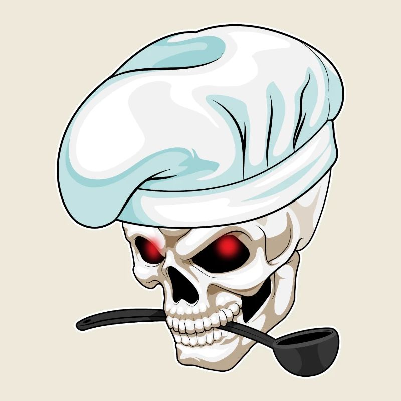 Totenkopf Koch Kochlöffel Kochen