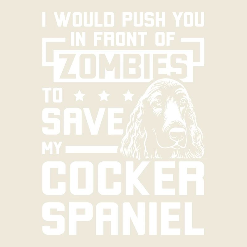 Vous pousser devant les zombies cocker spaniel