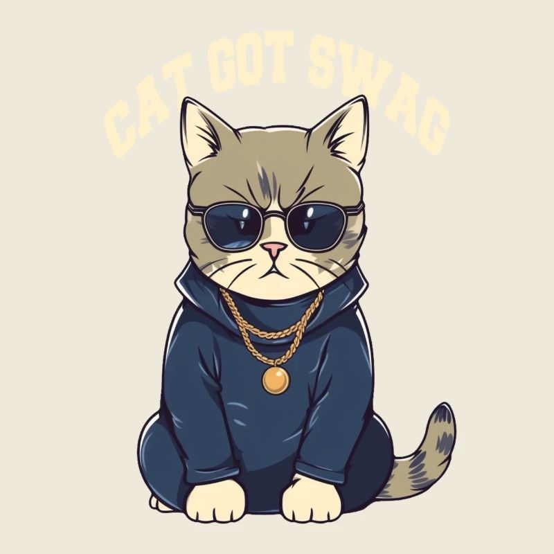 Vous avez Swag Cat avec des lunettes de soleil