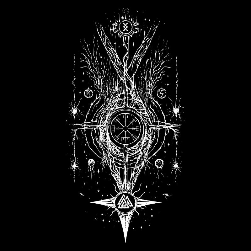 Vegvisir Wikinger Runen Kompass Symbolik Okkult