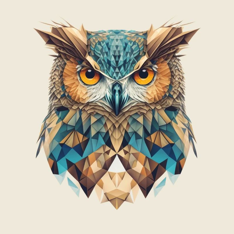 Geometrischer Eulenkopf