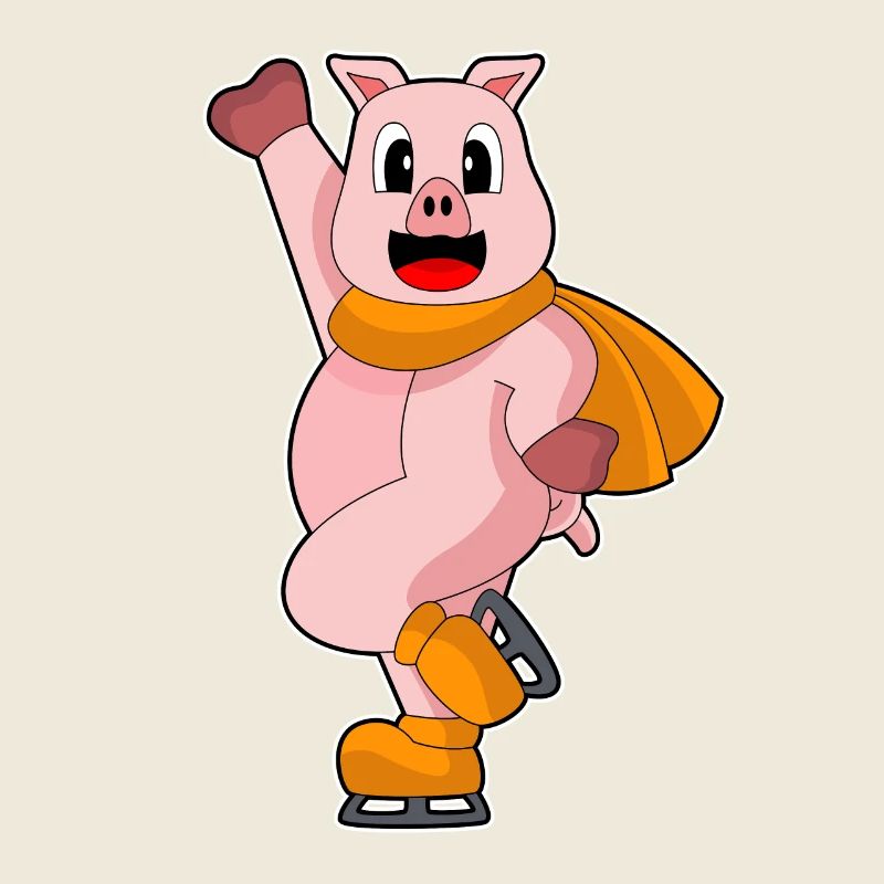 Patins à glace pour cochons