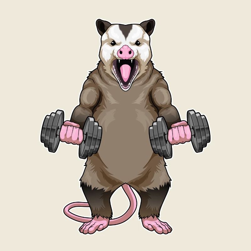 Beutelratte Bodybuilder Hanteln Bodybuilding