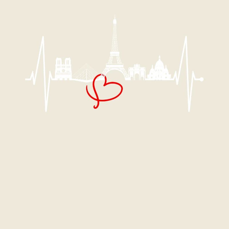 Paris Skyline Heartbeat Eiffel Tower France