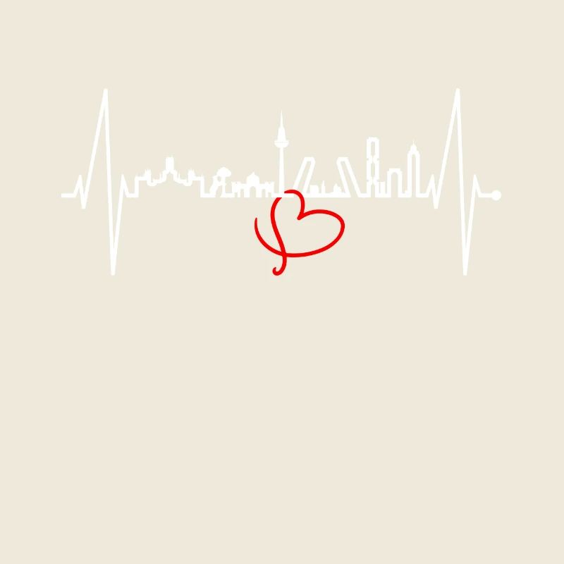 Madrid Skyline Heartbeat Spain Silhouette Pulse