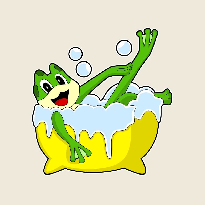 Baignoire de bain de grenouille