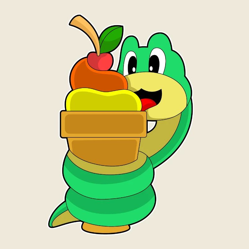 Snake waffle ice cream