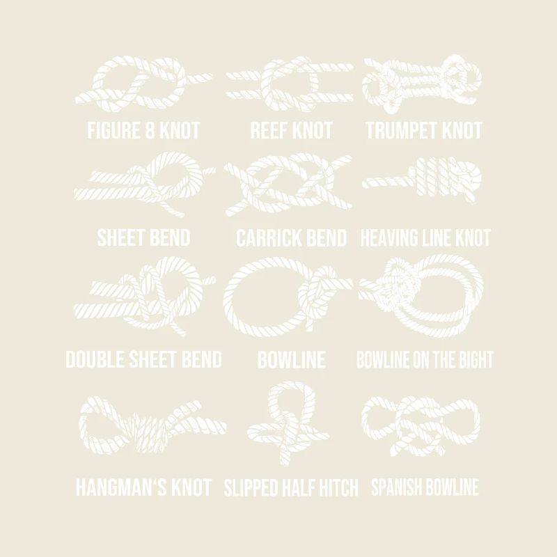 Sailing, sailboat, sailing knots, knotting
