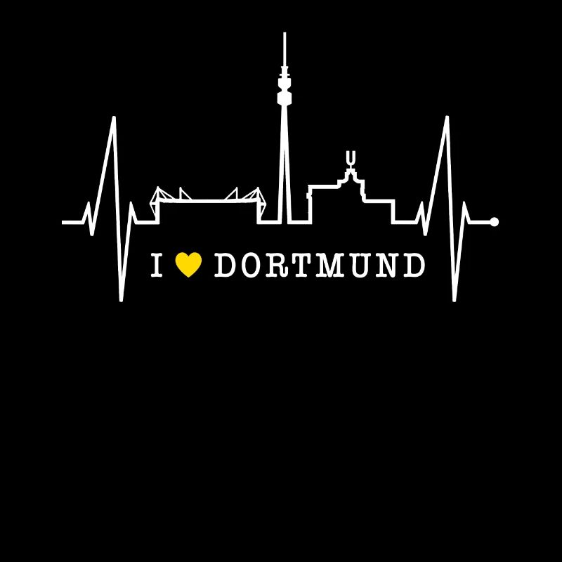 Dortmund Skyline Herzschlag Stadion Fan Dortmunder