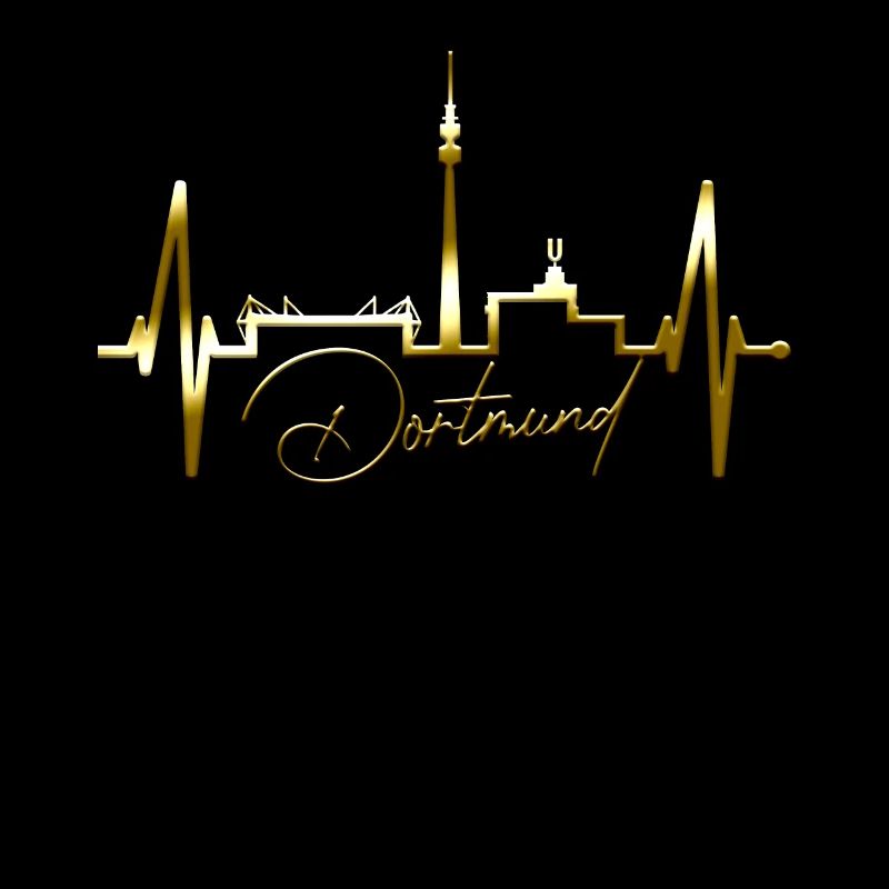 Dortmund Skyline Herzschlag Stadion Fan Dortmunder