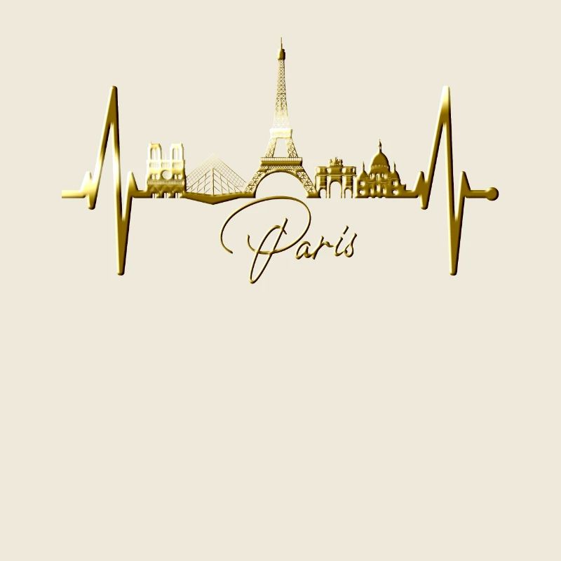 Paris Skyline Heartbeat Eiffel Tower France