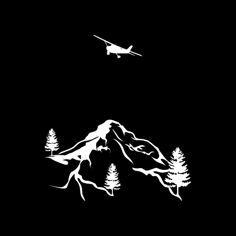 Drawn Aviation Aircraft Flight Mountains Airplane