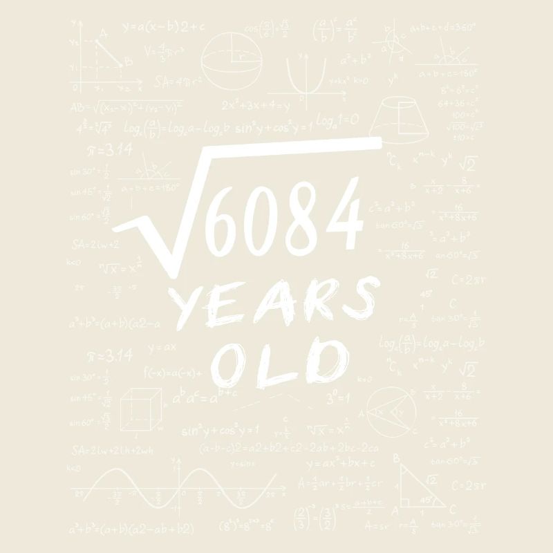 78th Birthday 78 years Square root of 6084 math