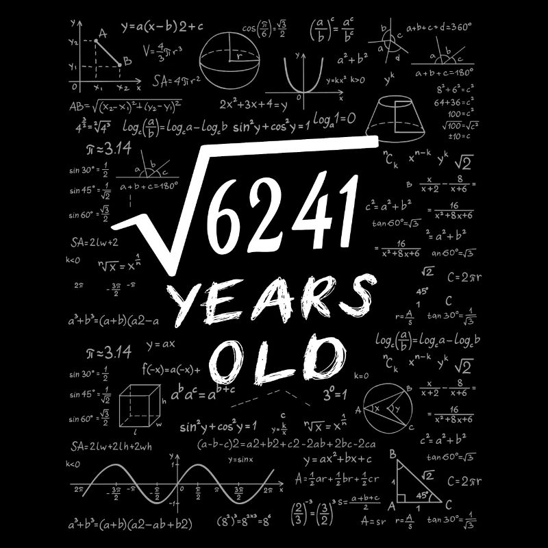 79th Birthday 79 years Square root of 6241 math