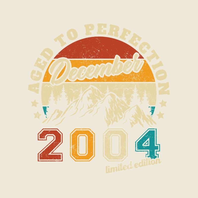 2004 Dezember Vintage Retro Geburtstagsgeschenk