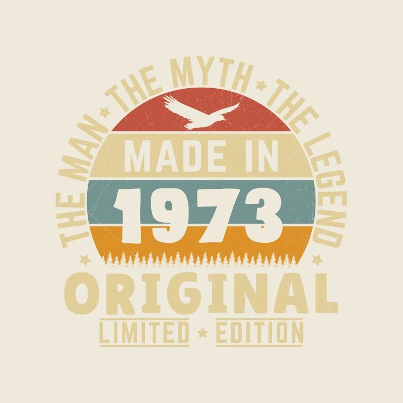 1973 Vintage Anniversaire Rétro Cadeau