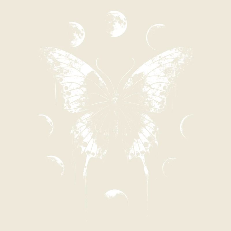 Fairycore Papillon Lune Grunge Phases de Lune