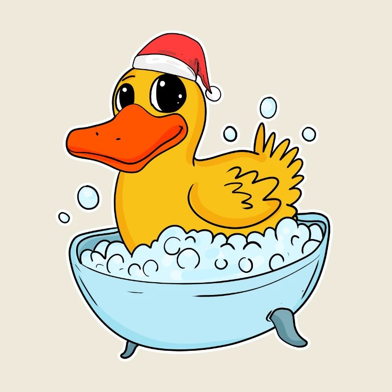 Canard en caoutchouc Noël