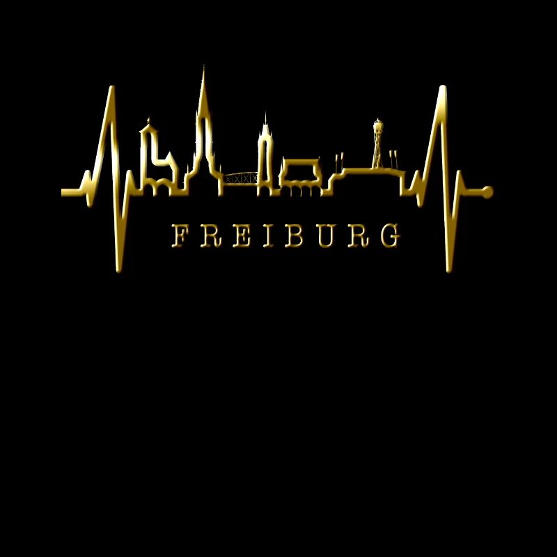 Freiburg im Breisgau Skyline Heartbeat Freiburger
