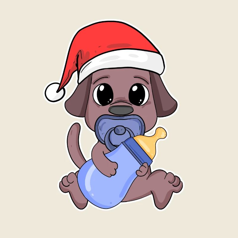 Chien Bébé Noël