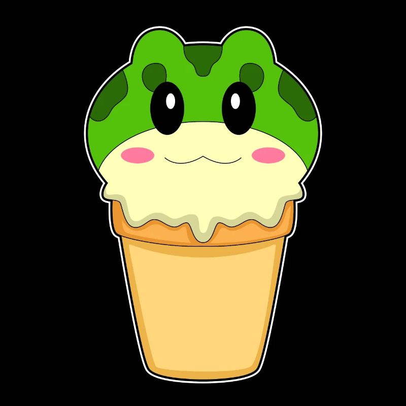 Cornet de glace grenouille