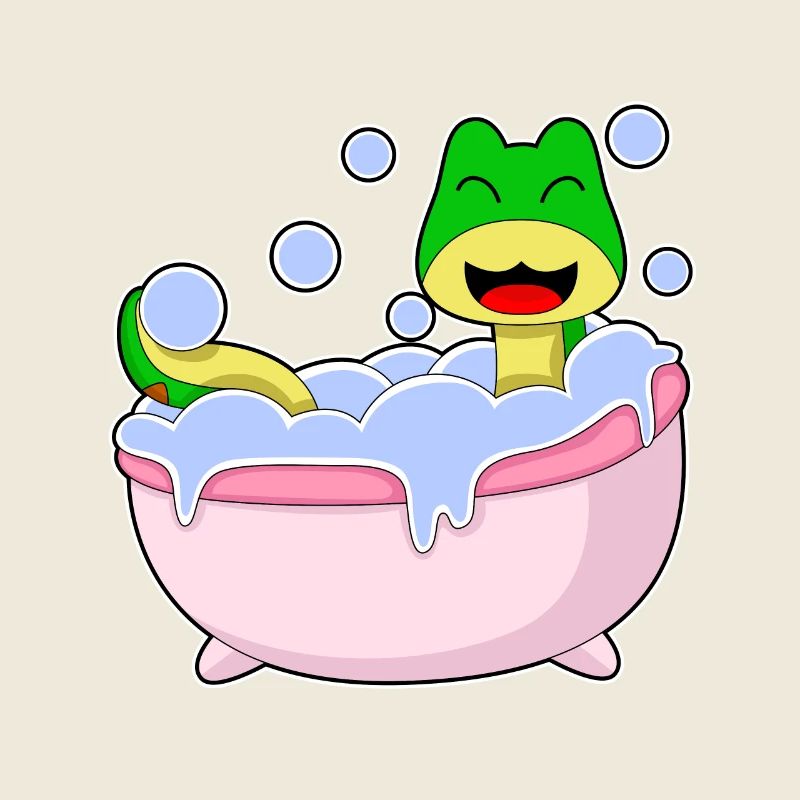 Baignoire de bain de serpent