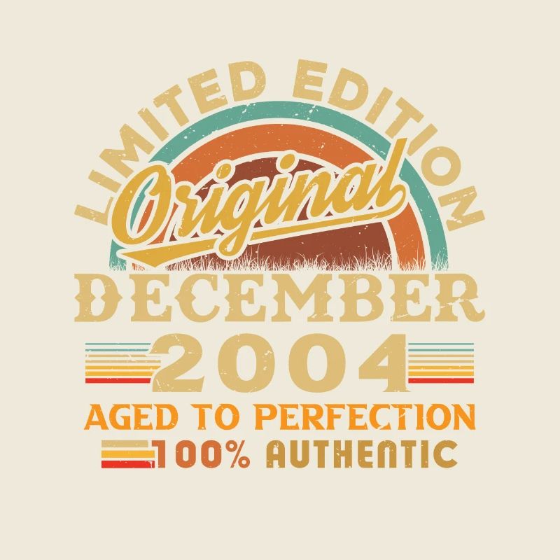 2004 December Vintage Retro Birthday Gift