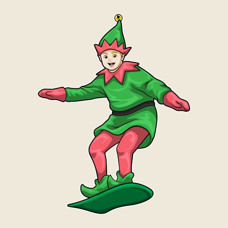 Snowboard de Noël Elf