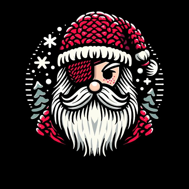 Père Noël tricot patron avec cache-œil