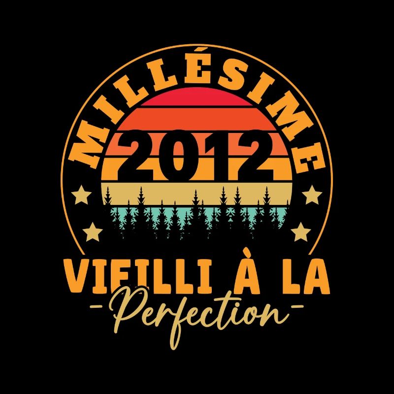 Millésime 2012 Vintage Retro Cadeau D’anniver