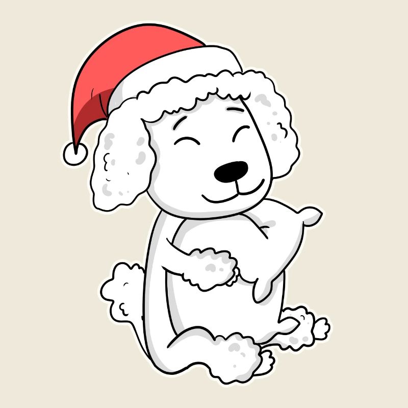 Caniche Chien Animal Noël