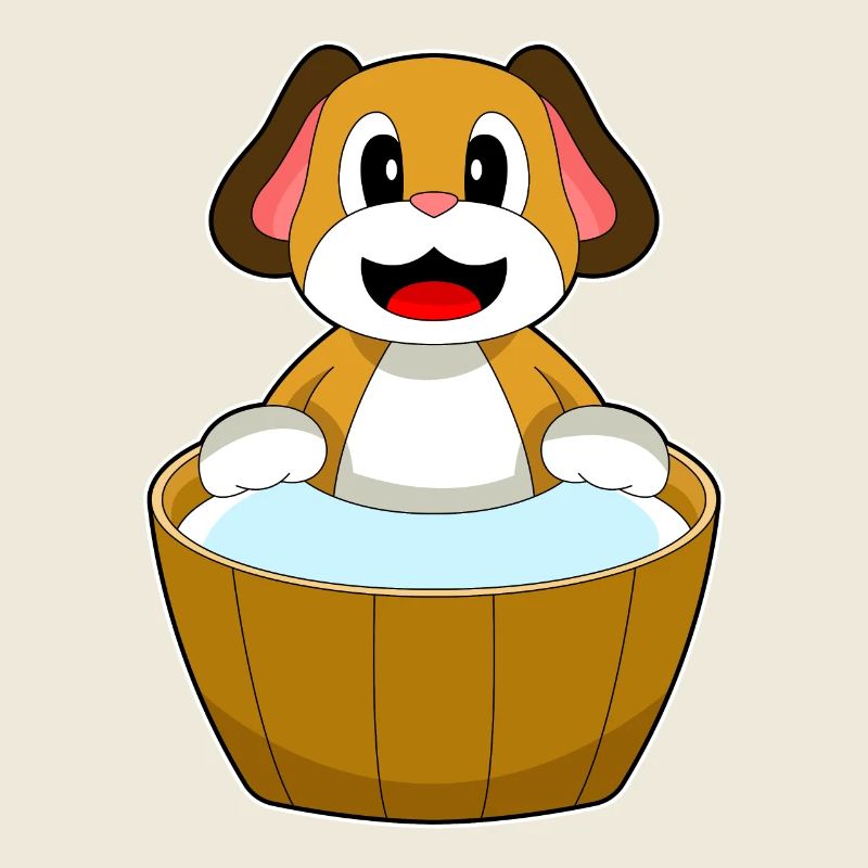 Baignoire de bain pour chien