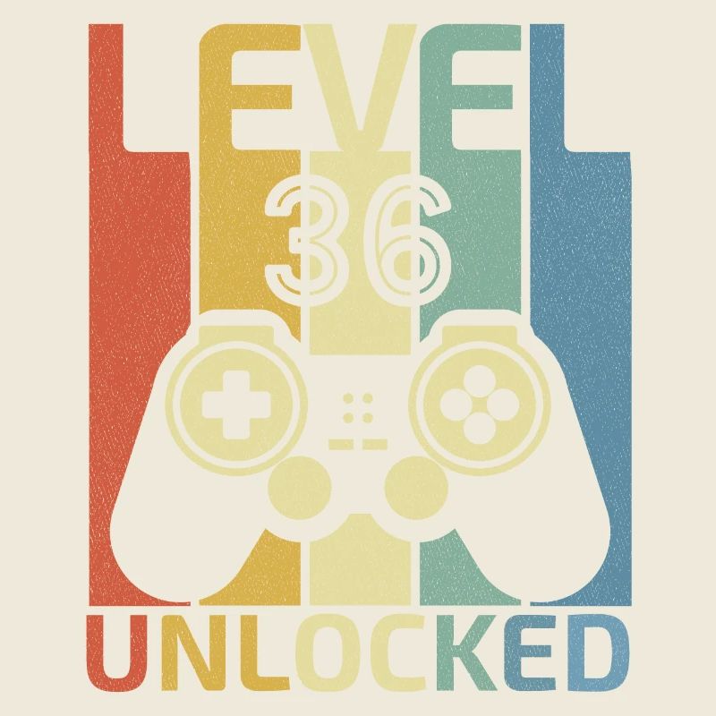 Level 36 freigeschaltet Lustiger Videospieler 36. Geburtstag