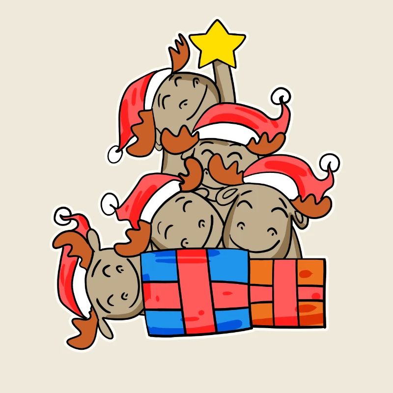 Moose Christmas Tree Christmas